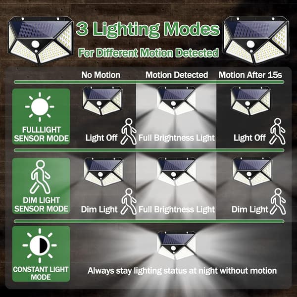 4 pakker udendørs solcellelamper, udendørs solcellelys, 100 LED solcellelamper