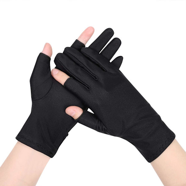 Unisex UV-skyddshandskar Anti-Slip Touch Driving Glove Leaky F