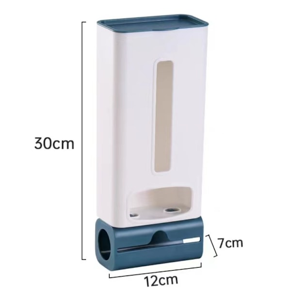 Blå Klæbende Væghængt Plastikpose Organizer, Dispenser X