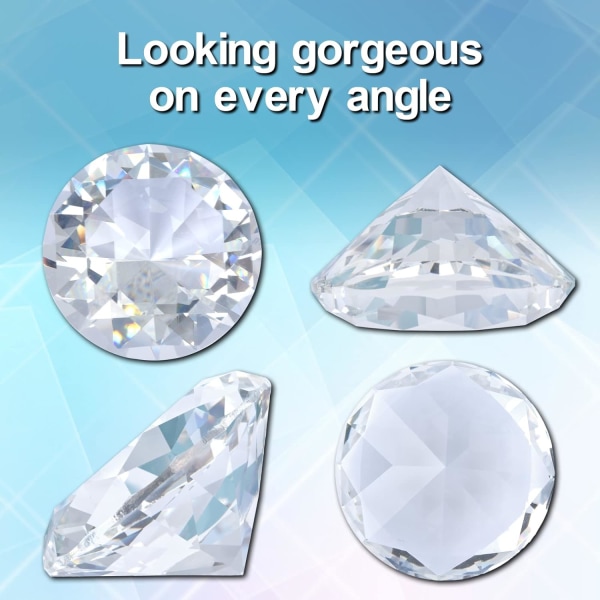 60 mm klart krystallglass med stativ, Crystal Diamond Glass Decora