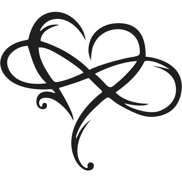 40*35CM Uendeligt Hjerte Vægindretning Metal Vægkunst, Jernkunst Dekora