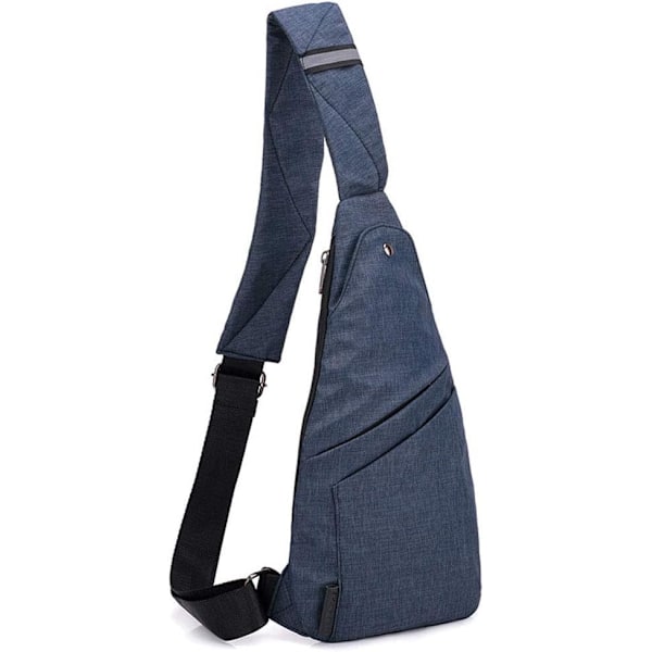 Antistöld Sling Bag Crossbody Personlig Fickväska Lätt Bröst Axel Ryggsäck för Resor Hej