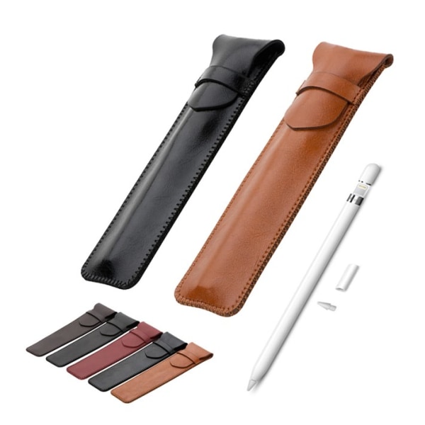 Ett paket med 2 (svart & brunt) case i läder Handgjord reservoarpenna