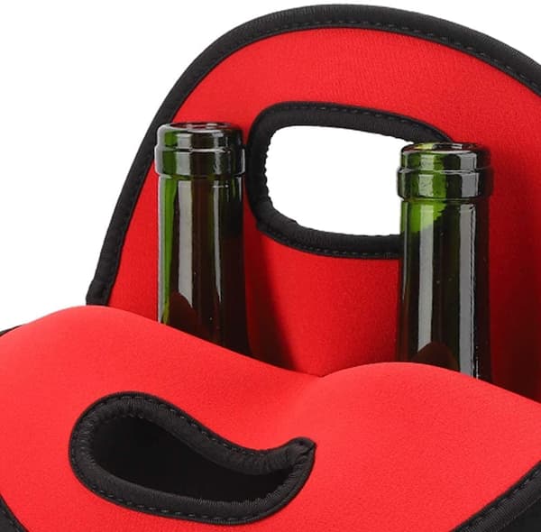 Isolert flaskepose, 2 flaske isolert pose, flaskeholder for