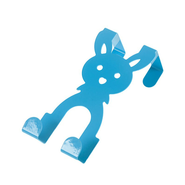 Blå 10-pack Vita Kanin Färgglada Cartoon Kaninformad Dörr S