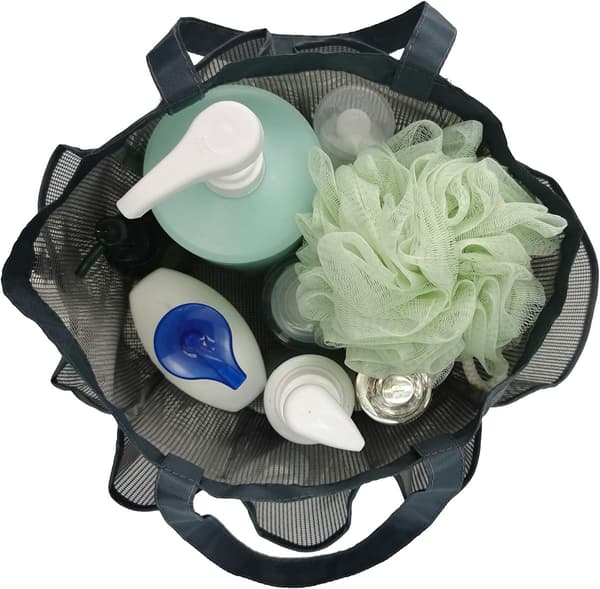 2 stk. Quick Dry Mesh Brusepose, 8 Lommer Badeværelsesarrangør med 2