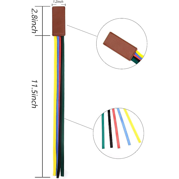 4 Stykker Kunstig Læder Bånd Bogmærker Bogmærke Strimler 5 Farvede Bånd Bogmærker til Bøger J