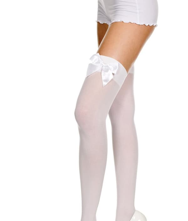 Strømper med sløyfe, Overknees, elastiske sokker, Tilbehør, Karneval