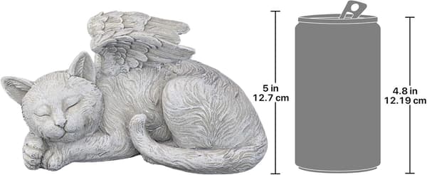 Design Toscano Mindesmærke Kat Kæledyr Engel Statue Æresgravsten, F