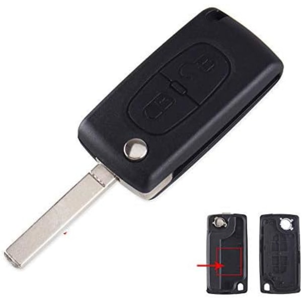 2-knappars VA2 BLADE -CE0523 Fjärrnyckelskal för 207 307 308 407 60