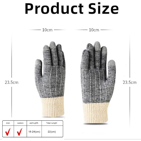 Vinterhandskar för kvinnor Touchscreen-handskar Vissa varma handskar med