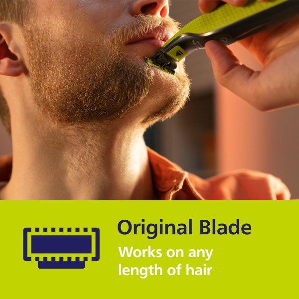 (Blå slidstærk læder) Blade, til elektrisk shaver og trimmer,