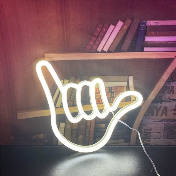 Hand Shaped Neon Light Hanging Light - Decorative LED Light, for