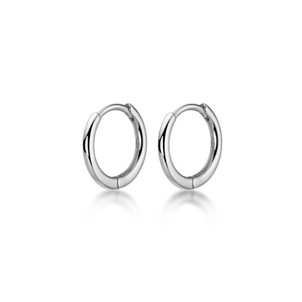 925 sterling silver women's small hoop earrings men's silver hoop earrings cartilage earrings inner diameter 10mm 1