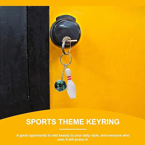 Olympisk Minde-4 Stykker Mini Bowling Kegle Nøglering, Sports Nøglering, Håndtaske Nøglering Hængende Ornam