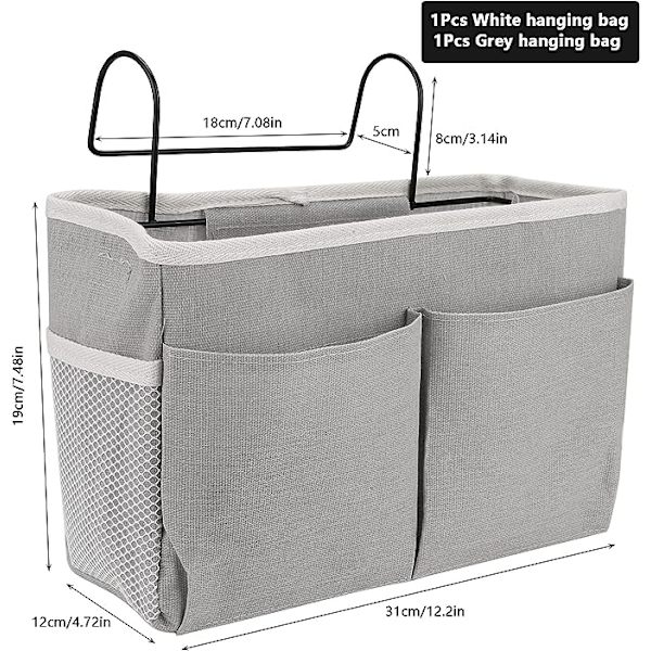 Sängbord Organizer 2 st Sängpåsar Hängande Korg Förvaring Vatten X
