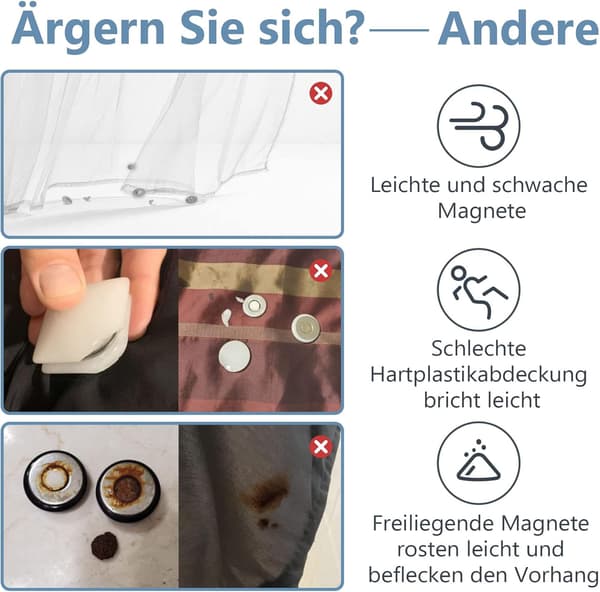 Dusjforhengvekter, silikonbelagte sterke magneter for dusj