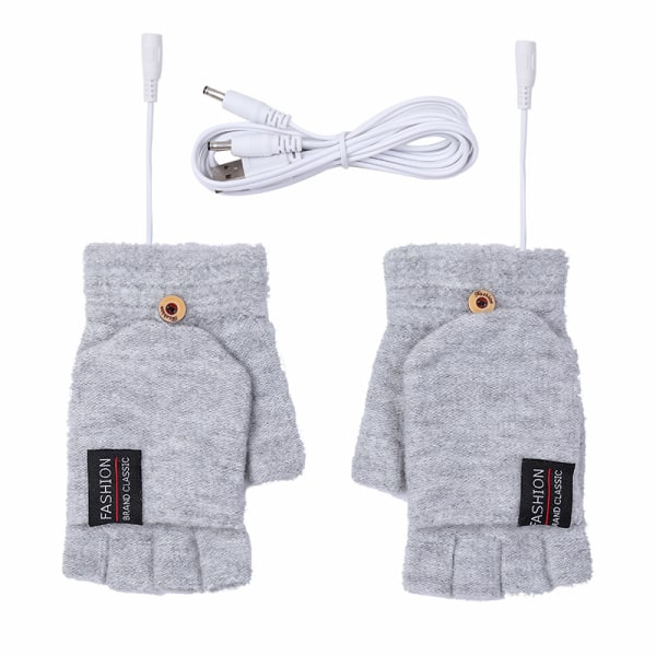 USB uppvärmda handskar för kvinnor och män Vante Vinterhänder Warm Lapt