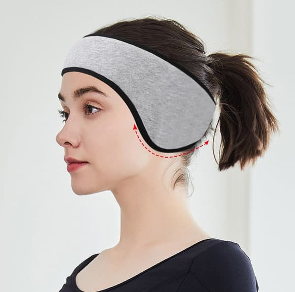 Justerbare lydabsorberende ørevarmere for kvinner (grå, A)