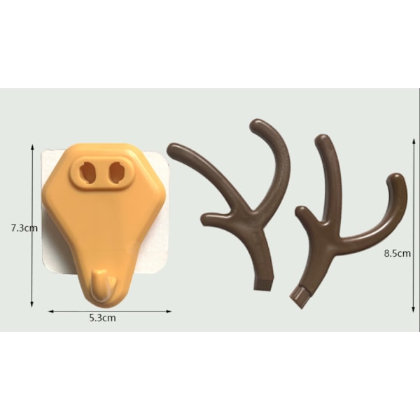 Set med 3 (blå+grön+khaki) Hjorthorn Krokar Po Krokar J