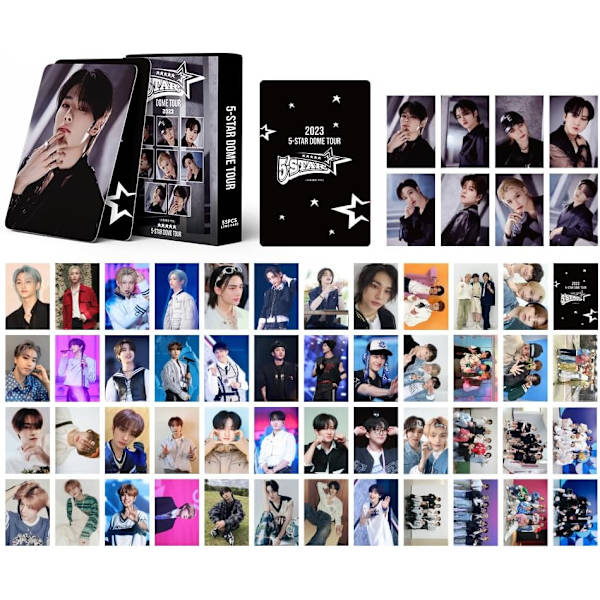 Kpop Stray Kids fotokort 55-pack Stray Kids Lomo-kort Stray Kids 5 Star DOME TOUR Nytt albumkort