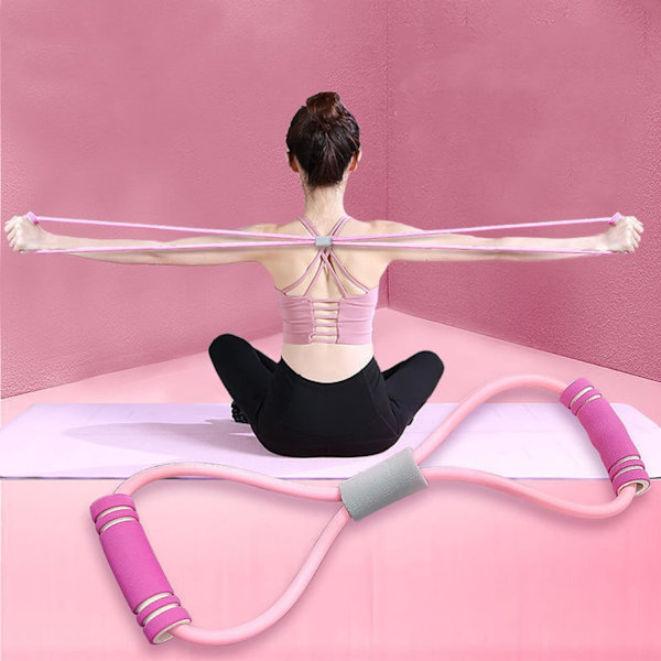 4 st 8-formade dragrep bröst expander Pilates lyftövningar