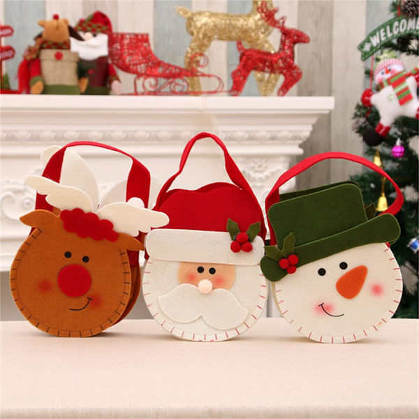 Juleaften gavepose eple 3 stk sett - Santa Wapiti Bo