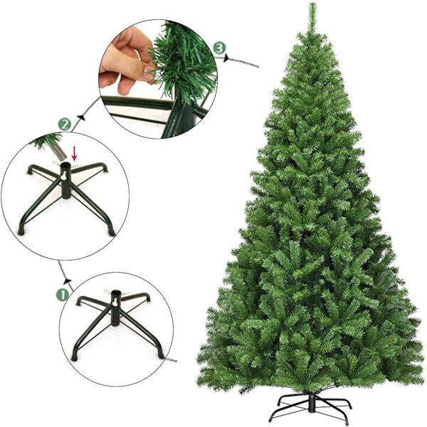 Taitettava Rautainen Joulukuusen Jalusta Ruuveilla Juhlan Koristeluun, Tekomainen Metalliputki (30cm, Ø1.9cm)