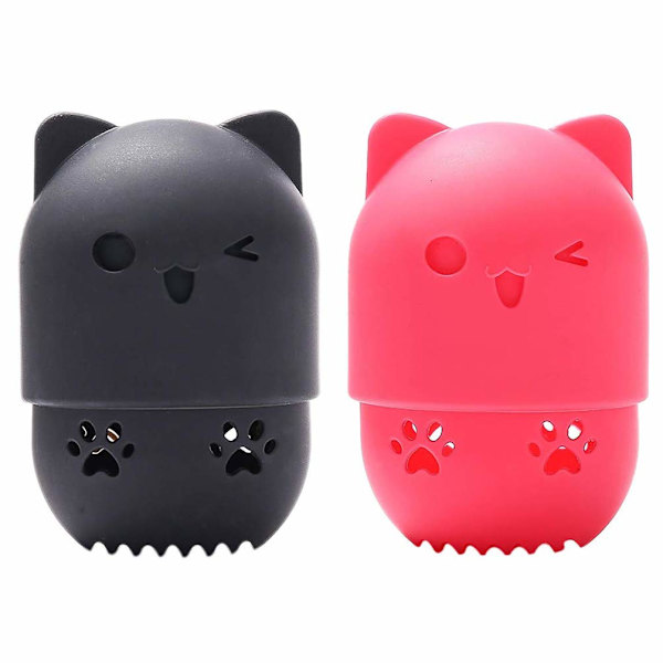 2 stk. Beauty Sponge Blender Beholder, (Rød/Sort) Makeup Blender