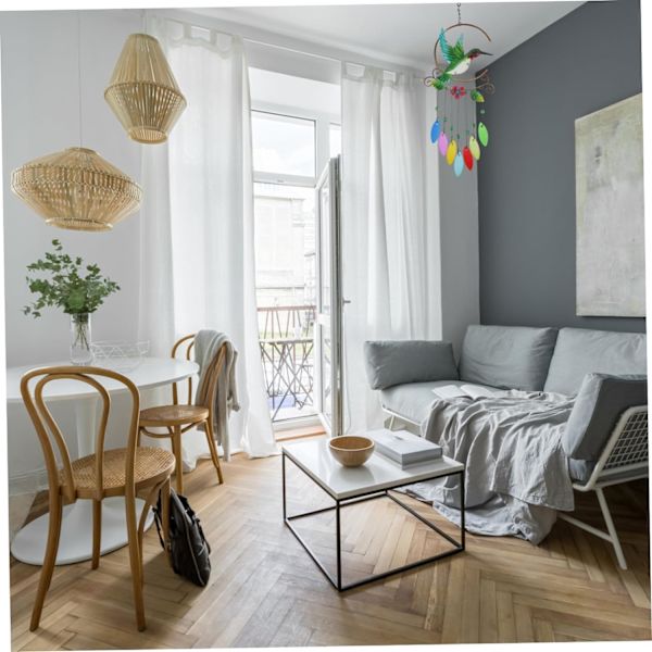 2 kappaletta tuulikello riipus aurinko tuulikello LED-kristalliriipukset