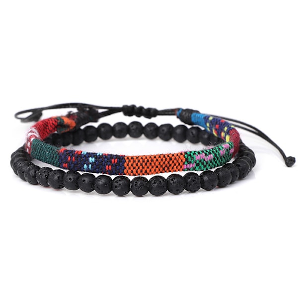 5-pack (Bildfärger) Surfer Armband Set för Män och Kvinnor, Bohemisk Stil, Strand- och Semestertillbehör, Handgjorda F