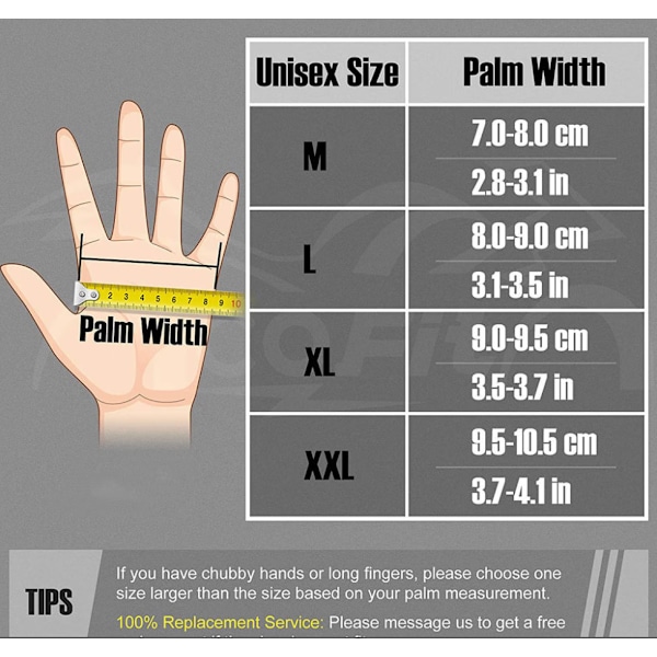 Motorcykelhandsker, fuldfingrede touchskærmshandsker til motorcykelkørsel, ATV, klatring, jagt, motocross og andet udendørs L
