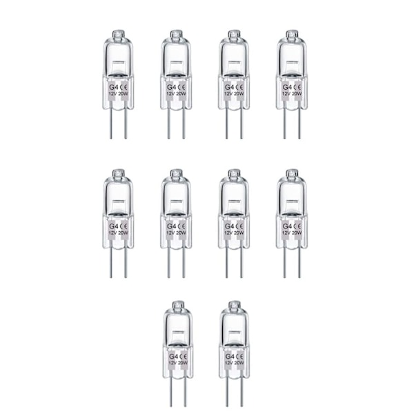 G4 Halogenlampor 20W 12V - Varmvitt 20w 10pcs