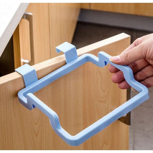 Kitchen Hanging Rubbish Bags Holder Rubbish Storage Shelves Cupboard Hanger - Blue Durable in Use