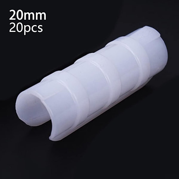 20-pack Karabinklämmor - 25 mm Tjocka ABS Vindtäta Karabinklämmor, Vit Färg