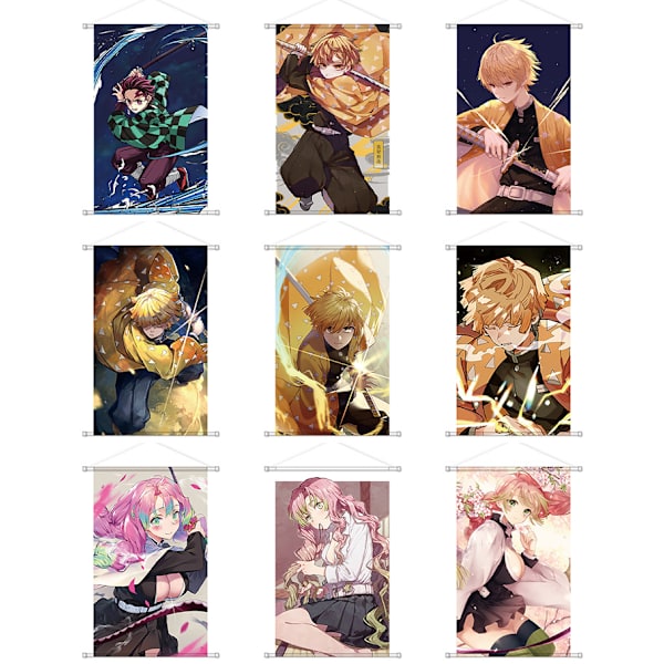 (60x40cm, Tanjiro 5+Tanjiro 6+Tanjiro 7+Zenitsu 1) Anime Demon Sc