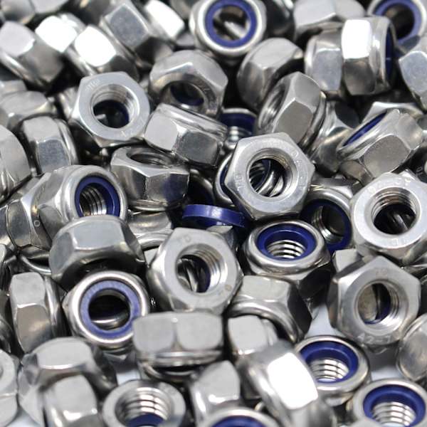 25 stk DIN 985/ISO 10511 Sekskant Sikkerhetsmuttere, Standard Lav Form,