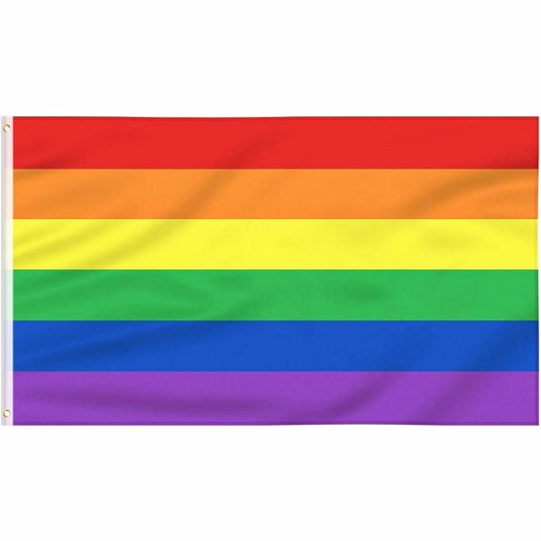 90 cm x 150 cm Pride-lippu 3 x 5 jalkaa, 6 raitaa – kirkkaanvärinen