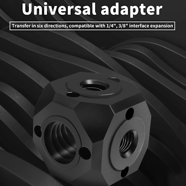 Skruehulbeslag Magic Cubic Mount Adapter 1/4\" 3/8\" Kompatibel med GoPro DSLR-kameraer Cage Flash
