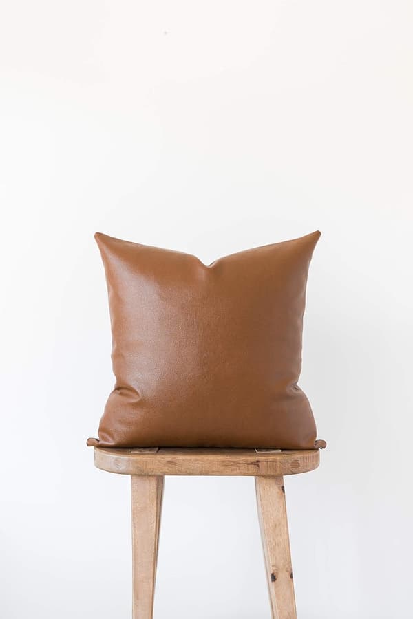 Sæt med 2 Dekorative Pudebetræk (18\" x 18\"), 100% Polyester Kunstlæder, Milo Sæt