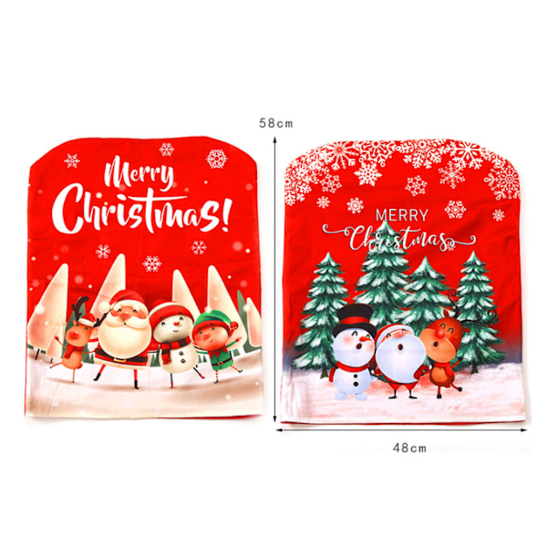 2 stycken julstolsöverdrag, storlek 2 B