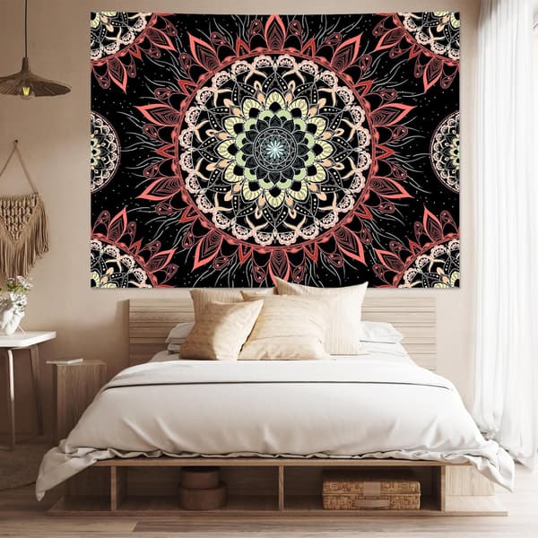 210 x 150 cm Mandala Väggbonad, Mandala Tyg Väggbonad,