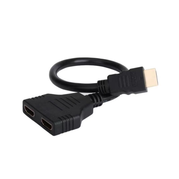 HDMI 1 han stik til dobbelt HDMI 2 hun Y splitter kabel adapter