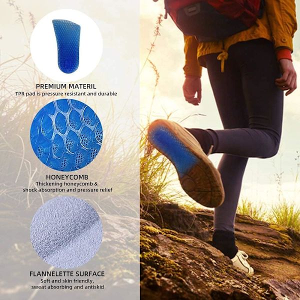 1 Par Häl Inlägg Höjdhöjande Silikon Inlägg, Andningsbar Bikake Gel Inlägg, 3cm