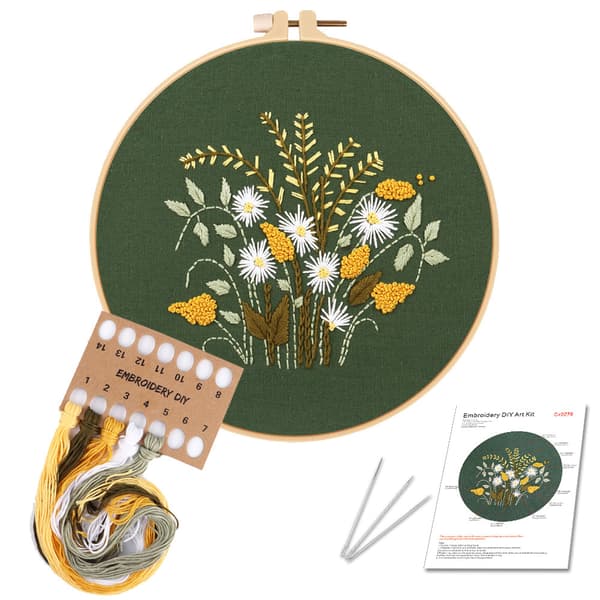 4 Broderi Starter Kit, Broderi Garn Kit, Broderi Beg