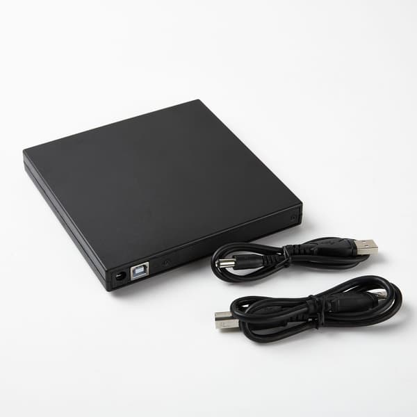 Svart extern DVD/CD-brännare USB 2.0 Slim för dator