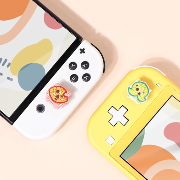 Tumgreppskåpor Design för Switch/Switch lite/Switch OLED-konsol, Mjukt Silikon Joycon A