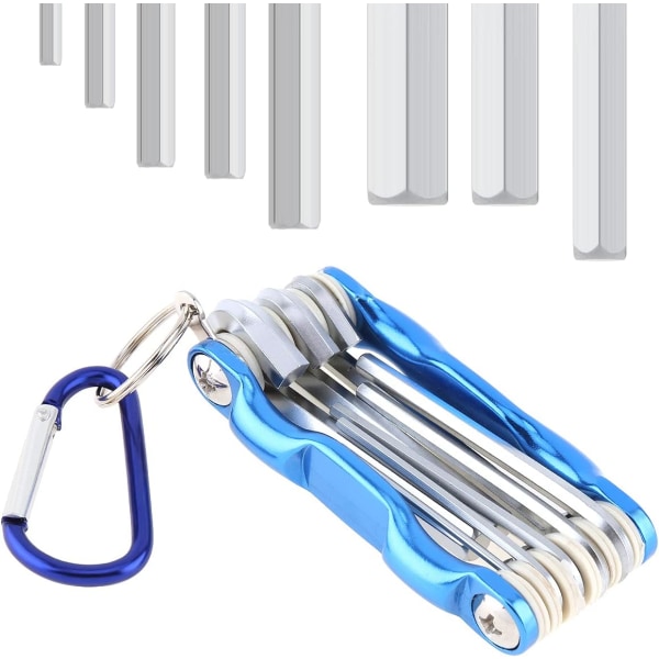 Folding hex wrench set, folding hex wrenches, metric hex wrenches