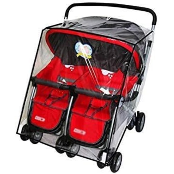 Regnskydd för tvillingbarnvagn Universal Regnskydd Vind Dammtät Regnrock Vindtät Universal Barnvagn Myggnät