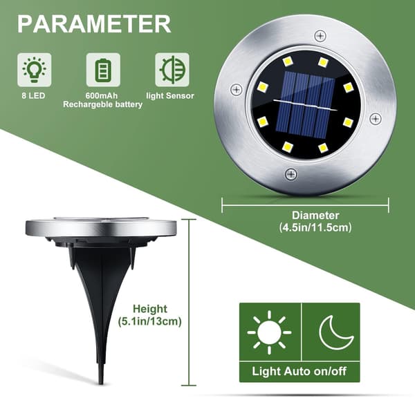 Solcells Gatubelysning, 10 st LED Solcells Trädgårdsbelysning IP65 Solcells Garde